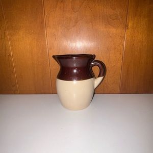 vintage pottery milk pitcher